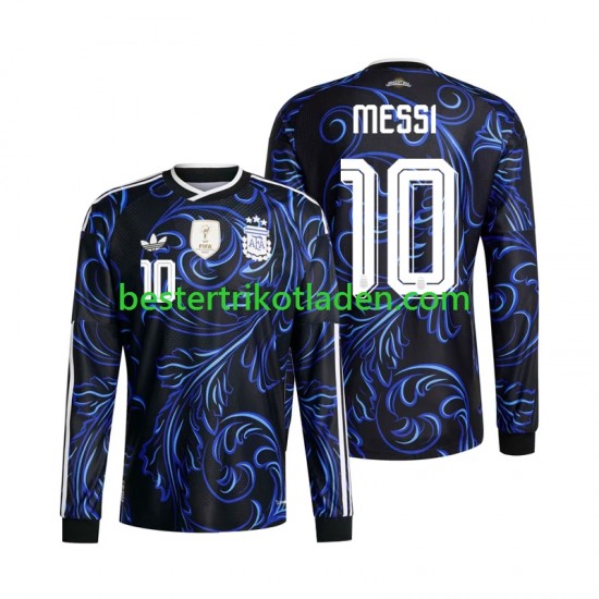 Fußballtrikot Argentinien Lionel Messi 10 Auswärts Trikot Away WM 2026 Langarm für Herren