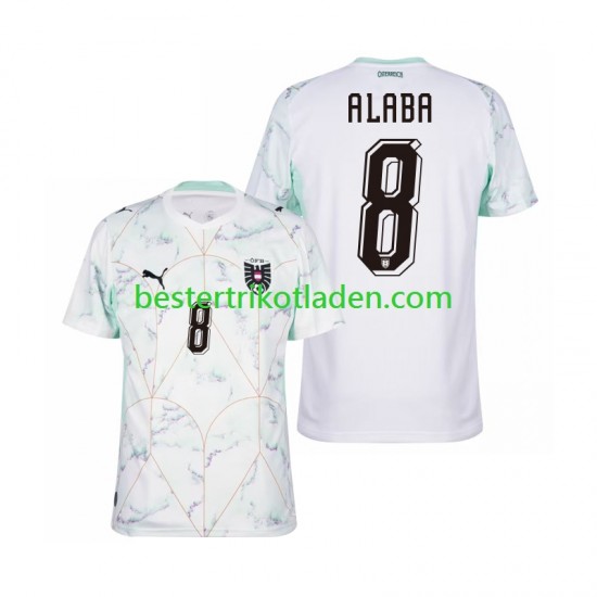 Fußballtrikot Österreich David Alaba 8 Auswärts Trikot Away WM 2026 Kurzarm für Herren