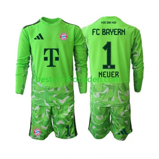 Fußballtrikot FC Bayern München Manuel Neuer 1 Torwart Heim Trikot Home 2026-2027 Langarm für Kinder