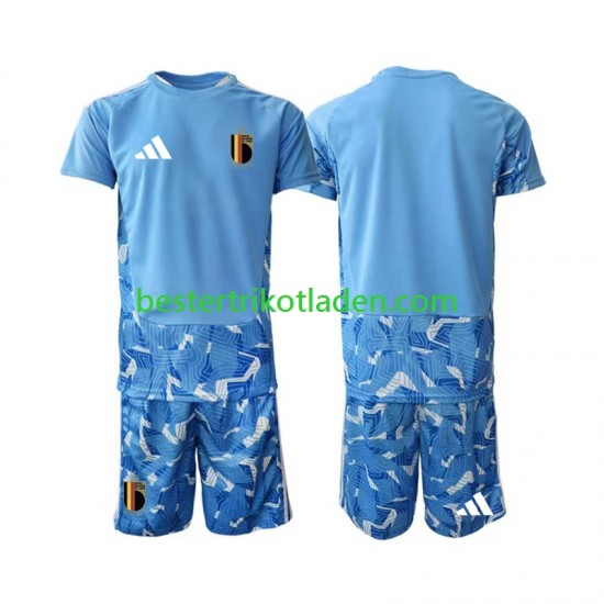 Fußballtrikot Belgien Torwart Heim Trikot Home WM 2026 Kurzarm für Kinder