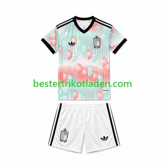 Fußballtrikot Belgien Auswärts Trikot Away WM 2026 Kurzarm für Kinder
