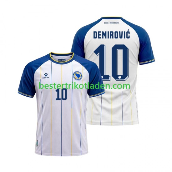Fußballtrikot Bosnien-Herzegowina Ermedin Demirovic 10 Auswärts Trikot Away WM 2026 Kurzarm für Herren