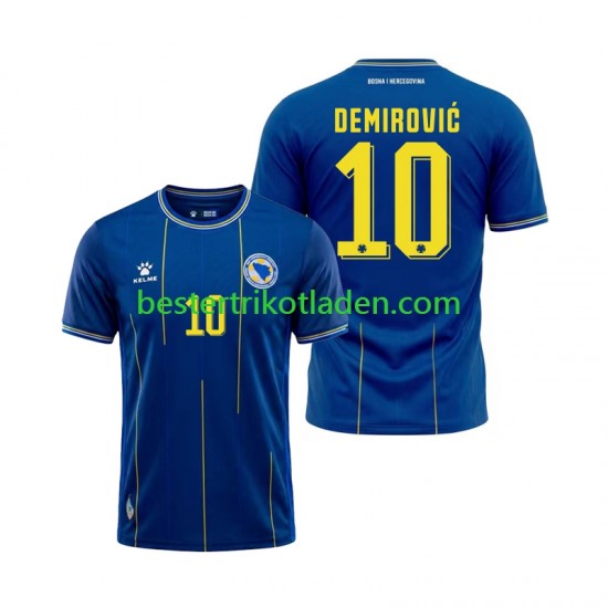 Fußballtrikot Bosnien-Herzegowina Ermedin Demirovic 10 Heim Trikot Home WM 2026 Kurzarm für Herren