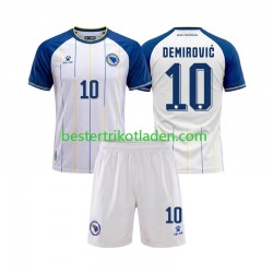 Fußballtrikot Bosnien-Herzegowina Ermedin Demirovic 10 Auswärts Trikot Away WM 2026 Kurzarm für Kinder