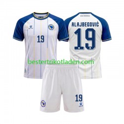 Fußballtrikot Bosnien-Herzegowina Kerim Alajbegovic 19 Auswärts Trikot Away WM 2026 Kurzarm für Kinder
