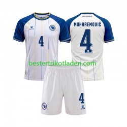 Fußballtrikot Bosnien-Herzegowina Tarik Muharemovic 4 Auswärts Trikot Away WM 2026 Kurzarm für Kinder