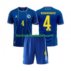 Fußballtrikot Bosnien-Herzegowina Tarik Muharemovic 4 Heim Trikot Home WM 2026 Kurzarm für Kinder