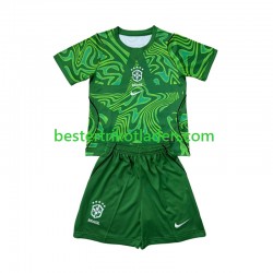 Fußballtrikot Brasilien Torwart Auswärts Trikot Away WM 2026 Kurzarm für Kinder