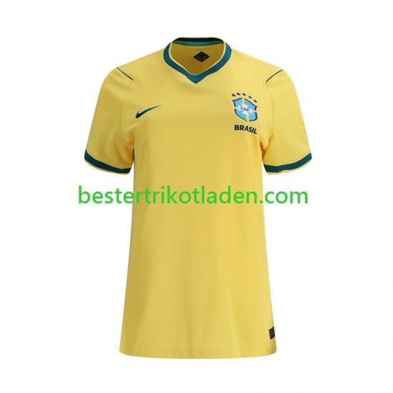 Fußballtrikot Brasilien Heim Trikot Home WM 2026 Kurzarm für Dame