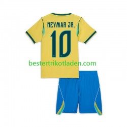 Fußballtrikot Brasilien Neymar JR 10 Heim Trikot Home WM 2026 Kurzarm für Kinder