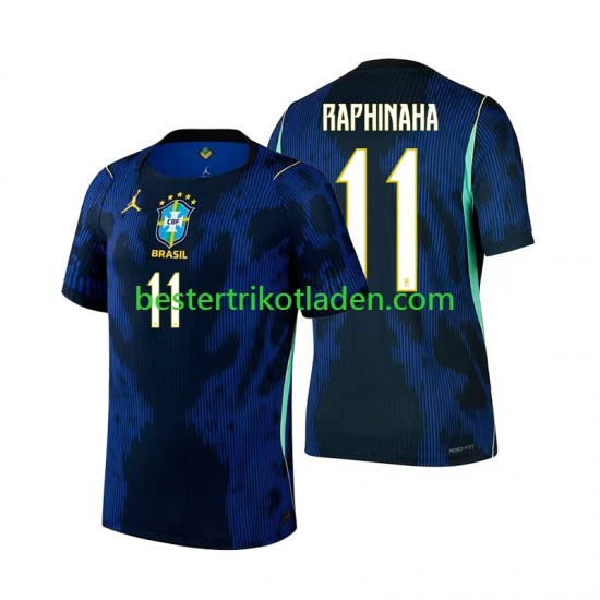 Fußballtrikot Brasilien Raphinha 11 Auswärts Trikot Away WM 2026 Kurzarm für Herren