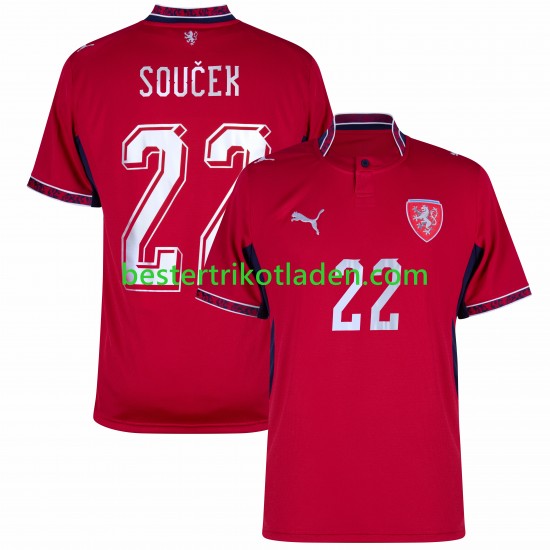 Fußballtrikot Tschechien Soucek 22 Heim Trikot Home WM 2026 Kurzarm für Herren