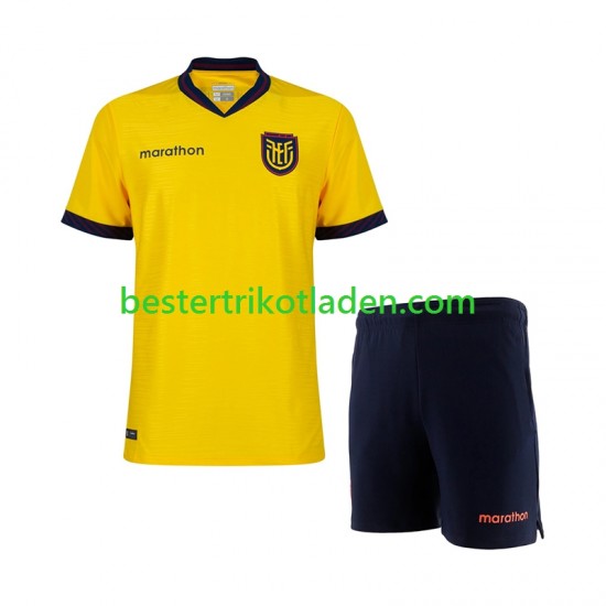 Fußballtrikot Ecuador Heim Trikot Home WM 2026 Kurzarm für Kinder