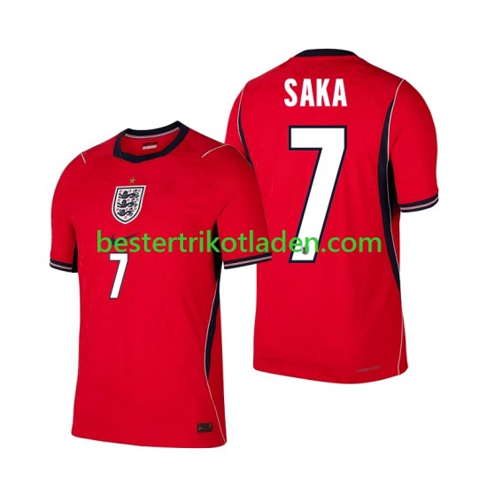 Fußballtrikot England Bukayo Saka 7 Auswärts Trikot Away WM 2026 Kurzarm für Herren