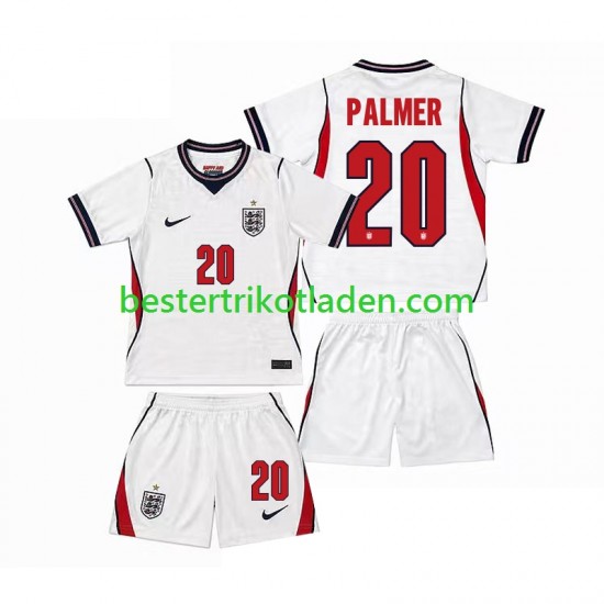 Fußballtrikot England Cole Palmer 20 Heim Trikot Home WM 2026 Kurzarm für Kinder