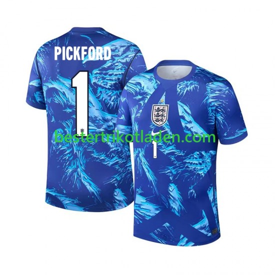 Fußballtrikot England Jordan Pickford 1 Torwart Ausweich Trikot 3rd WM 2026 Kurzarm für Herren
