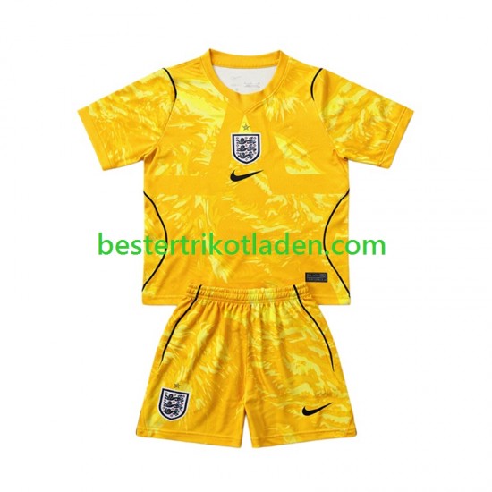 Fußballtrikot England Torwart Viertes trikot WM 2026 Kurzarm für Kinder