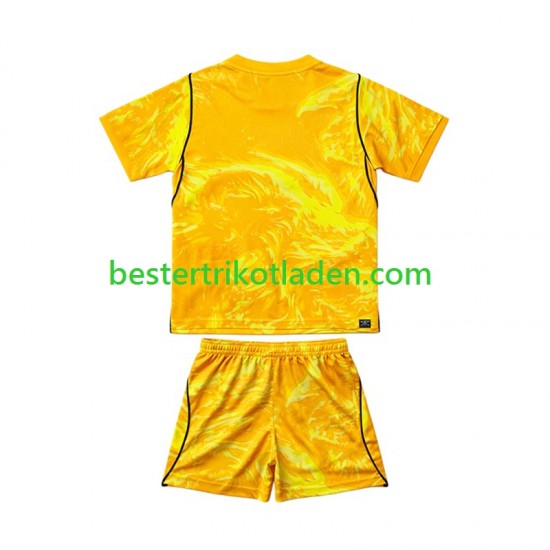 Fußballtrikot England Torwart Viertes trikot WM 2026 Kurzarm für Kinder