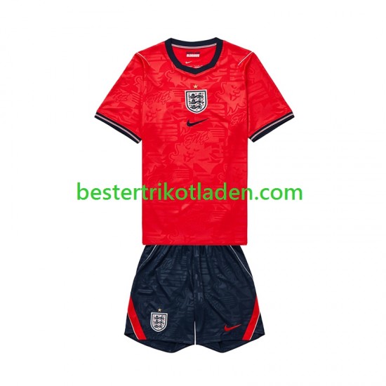 Fußballtrikot England Auswärts Trikot Away WM 2026 Kurzarm für Kinder