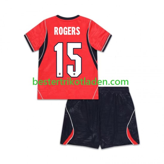 Fußballtrikot England Morgan Rogers 15 Auswärts Trikot Away WM 2026 Kurzarm für Kinder