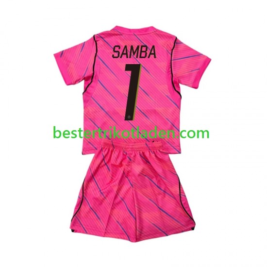 Fußballtrikot Frankreich Brice Samba 1 Torwart Auswärts Trikot Away WM 2026 Kurzarm für Kinder