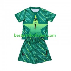 Fußballtrikot Frankreich Brice Samba 1 Torwart Ausweich Trikot 3rd WM 2026 Kurzarm für Kinder