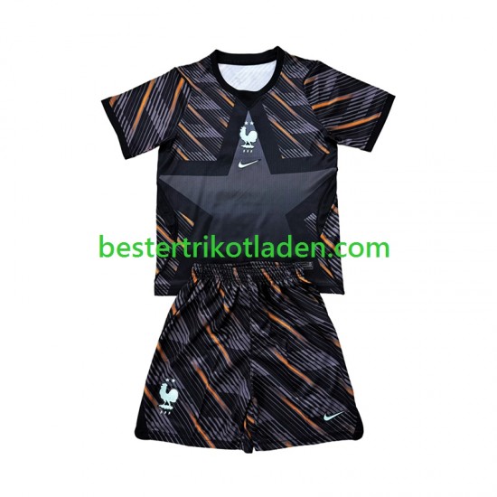 Fußballtrikot Frankreich Torwart Heim Trikot Home WM 2026 Kurzarm für Kinder