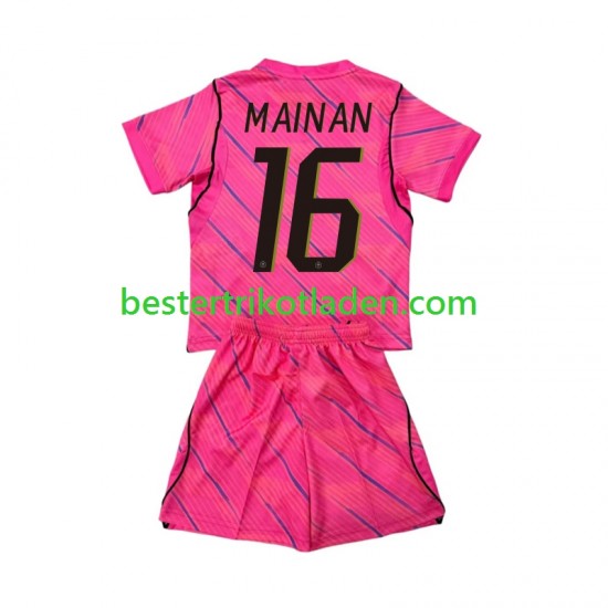 Fußballtrikot Frankreich Mike Maignan 16 Torwart Auswärts Trikot Away WM 2026 Kurzarm für Kinder