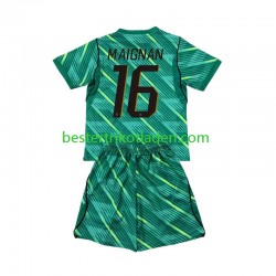Fußballtrikot Frankreich Mike Maignan 16 Torwart Ausweich Trikot 3rd WM 2026 Kurzarm für Kinder