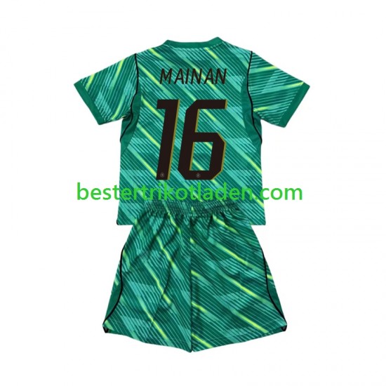 Fußballtrikot Frankreich Mike Maignan 16 Torwart Ausweich Trikot 3rd WM 2026 Kurzarm für Kinder