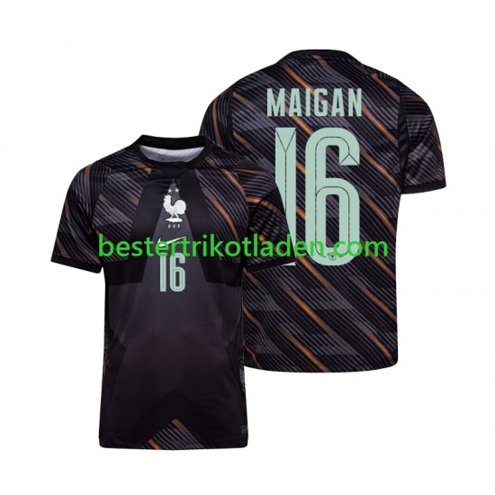 Fußballtrikot Frankreich Mike Maignan 16 Torwart Heim Trikot Home WM 2026 Kurzarm für Herren
