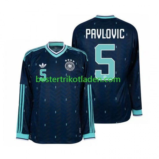 Fußballtrikot Deutschland Aleksandar Pavlovic 5 Auswärts Trikot Away WM 2026 Langarm für Herren