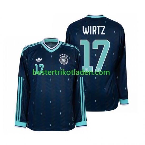 Fußballtrikot Deutschland Florian Wirtz 17 Auswärts Trikot Away WM 2026 Langarm für Herren
