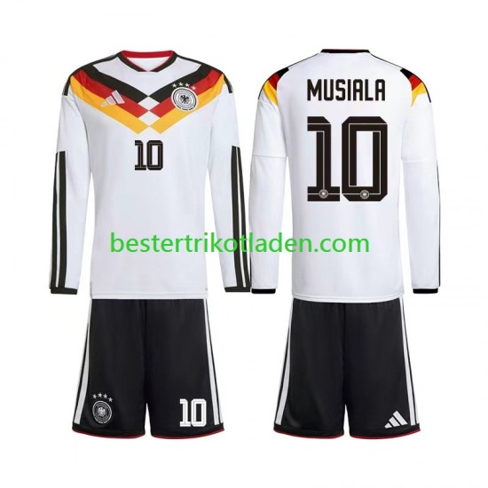 Fußballtrikot Deutschland Jamal Musiala 10 Heim Trikot Home WM 2026 Langarm für Kinder