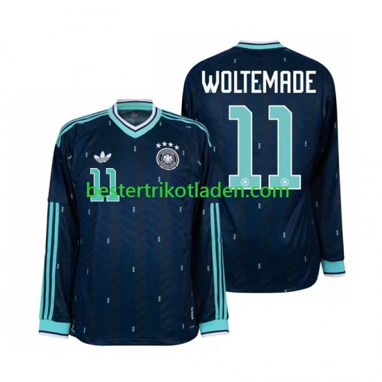 Fußballtrikot Deutschland Nick Woltemade 11 Auswärts Trikot Away WM 2026 Langarm für Herren