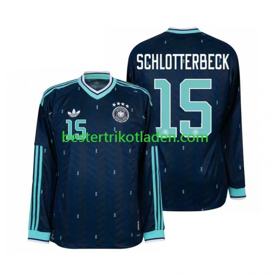Fußballtrikot Deutschland Nico Schlotterbeck 15 Auswärts Trikot Away WM 2026 Langarm für Herren