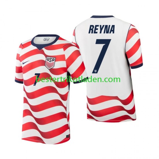 Fußballtrikot Giovanni Reyna 7 Heim Trikot Home WM 2026 Kurzarm für Herren
