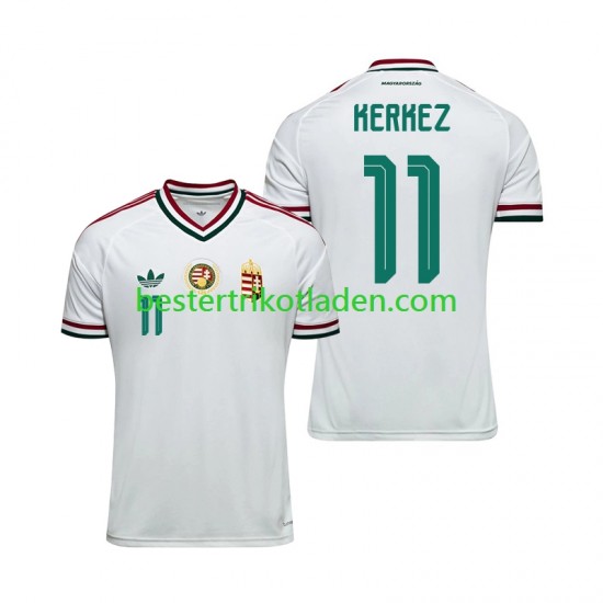 Fußballtrikot Ungarn Milos Kerkez 11 Auswärts Trikot Away WM 2026 Kurzarm für Herren