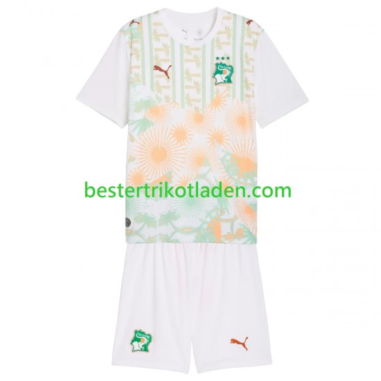 Fußballtrikot Elfenbeinküste Auswärts Trikot Away WM 2026 Kurzarm für Kinder