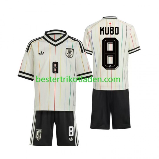 Fußballtrikot Japan Kubo 8 Auswärts Trikot Away WM 2026 Kurzarm für Kinder