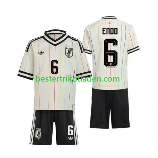 Fußballtrikot Japan Wataru Endo 6 Auswärts Trikot Away WM 2026 Kurzarm für Kinder