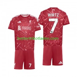 Fußballtrikot Liverpool Florian Wirtz 7 Heim Trikot Home 2026-2027 Kurzarm für Kinder
