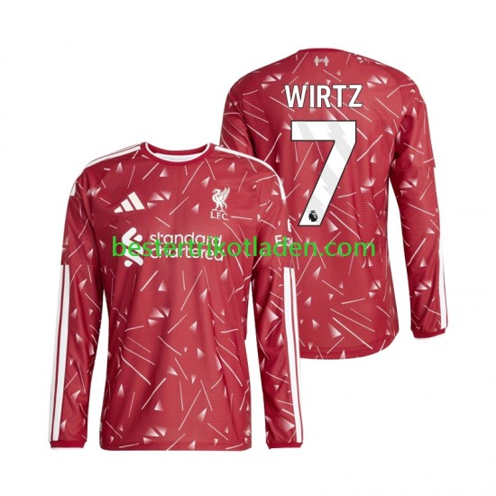 Fußballtrikot Liverpool Florian Wirtz 7 Heim Trikot Home 2026-2027 Langarm für Herren