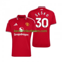 Fußballtrikot Manchester United Benjamin Sesko 30 Heim Trikot Home 2026-2027 Kurzarm für Herren