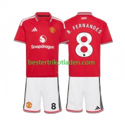 Fußballtrikot Manchester United Bruno Fernandes 8 Heim Trikot Home 2026-2027 Kurzarm für Kinder
