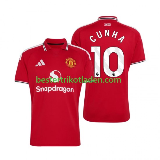 Fußballtrikot Manchester United Matheus Cunha 10 Heim Trikot Home 2026-2027 Kurzarm für Herren