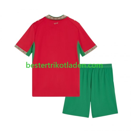 Fußballtrikot Marokko Heim Trikot Home 2026 Kurzarm für Kinder