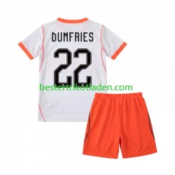 Fußballtrikot Niederlande Denzel Dumfries 22 Auswärts Trikot Away WM 2026 Kurzarm für Kinder