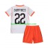 Fußballtrikot Niederlande Denzel Dumfries 22 Auswärts Trikot Away WM 2026 Kurzarm für Kinder