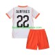 Fußballtrikot Niederlande Denzel Dumfries 22 Auswärts Trikot Away WM 2026 Kurzarm für Kinder
